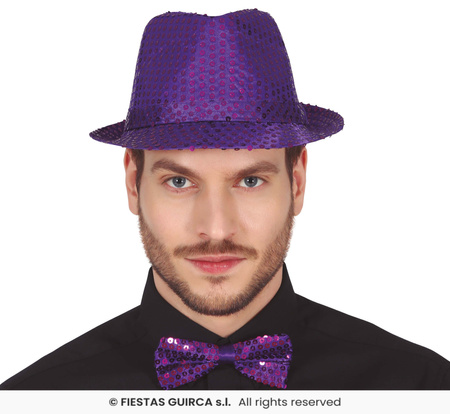 Fioletowa Muszka cekinowa