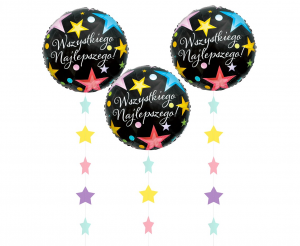 Girlanda Pastelowe Gwiazdy (ozdobny ogon do balona)