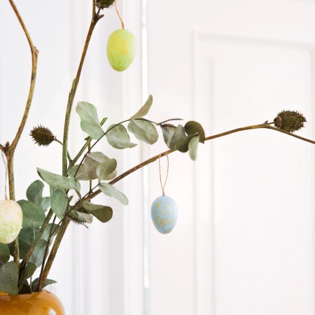 Dekoracje wielkanocne Jajka 3 kolory pozłacane 6 szt.