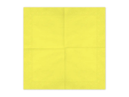Serwetki papierowe, żółty, 33x33cm