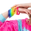 Bransoletki multikolor neonowe Disco lata 80-te, 18 szt.