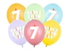 Balony 30 cm, na 7 urodziny, mix (6szt)