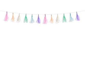 Girlanda frędzle, mix, 1,2m