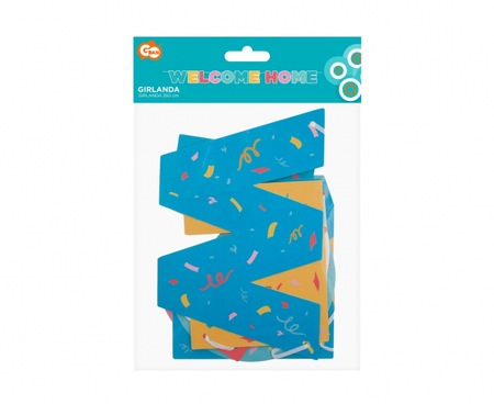 Girlanda papierowa Welcome home, 250 cm