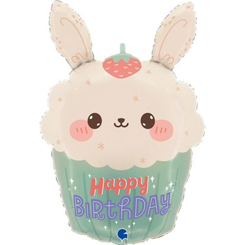 Balon foliowy Grabo 24'', Bunny Cupcake