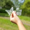 Naklejki na ścianę, Motyle holograficzne białe, 12 szt.