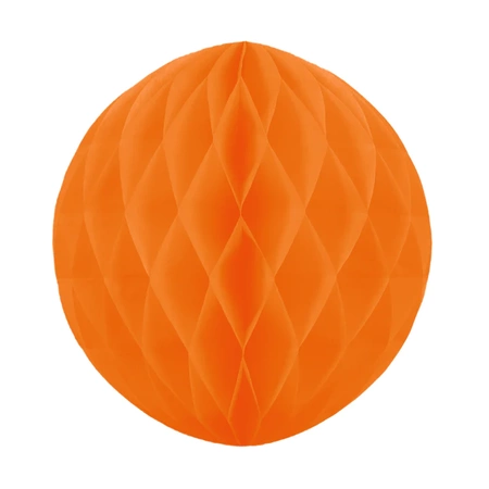 Kula bibułowa Honeycomb pomarańczowa 10cm