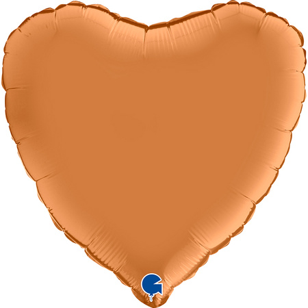 Balon Grabo 18'' Serce satynowe Karmelowe 
