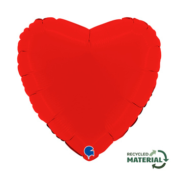 Balon Serce 18''Serce Matte Red  (czerwone matowe)