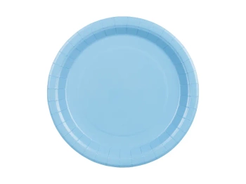 Talerzyki papierowe, jasny niebieski, 23cm