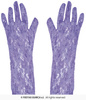 Rękawiczki koronkowe purpurowe, 38 cm
