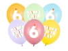 Balony 30 cm, na 6 urodziny, mix (6szt)
