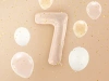 Balon foliowy Cyfra ''7'', 72cm, c. beż