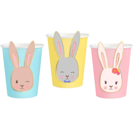 Kubek Wielkanoc zajączki 220 ml DIY mix 6 szt.