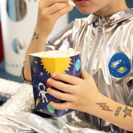 Pudełko na popcorn Kosmos 12,5x8,5cm 6szt.