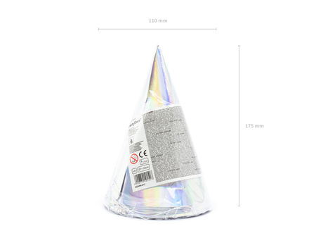 Czapeczki, opalizujący, 16cm