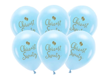 Balony Eco 33 cm, Chrzest Święty, błękit
