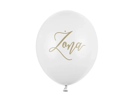 Balony 30cm, Żona, Pastel Pure White