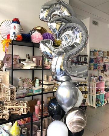 Balon 12", Chrom Srebrny, 1 szt