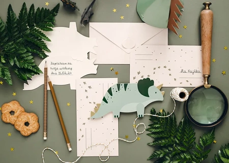 Zaproszenia Triceratops, mix