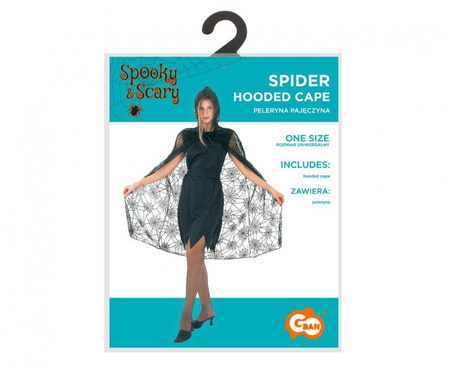 Peleryna z kapturem dla dorosłych Pajęczyna, rozm. uniw.