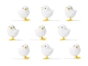 Kurczak wielkanocny, biały, 7 cm ,1 szt