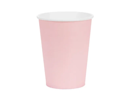 Kubeczki papierowe, jasny różowy, 250ml