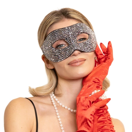 Maska z cyrkoniami srebrnymi