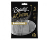 Balony Beauty&Charm, pastelowe, szare 18" / 5 szt.