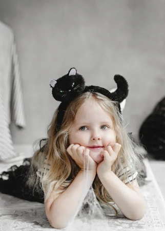 Opaska Kot, 23.5x18cm, czarny