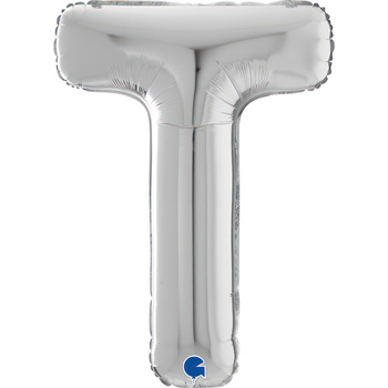 Balon Grabo 26'' Litera T srebrna , 66cm