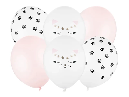 Balony 30cm, Kotek, mix