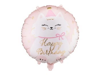 Balon foliowy pastylka Kotek, 35x35 cm, mix