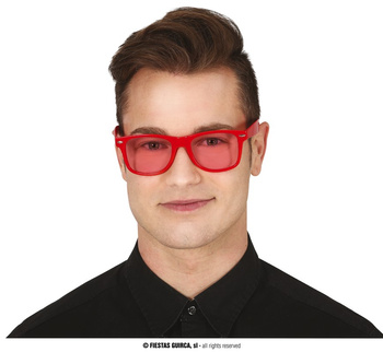 Imprezowe czerwony okulary