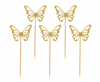 Pikery B&C Motylki, złote, 12 szt.