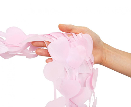 Kurtyna Macaron Serca, jasnoróżowa, 100x200 cm