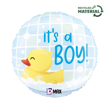 Balon foliowy Grabo 18'', It's a Boy Rubber Ducky,