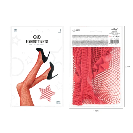 Rajstopy kabaretki czerwone