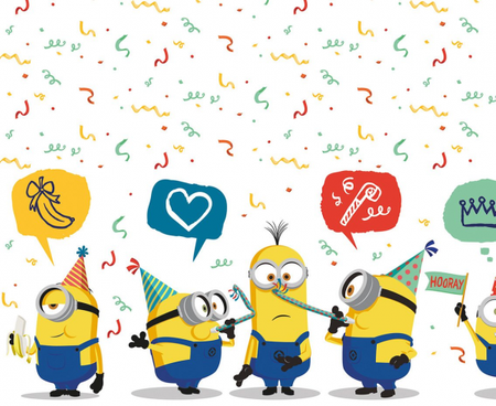 Obrus plastikowy " Minions 2 - The Rise of Gru." - 120 x 180 cm
