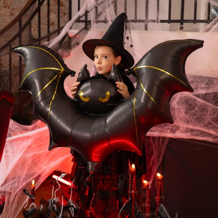 Balon foliowy Nietoperz Halloween czarny 85 x 150 cm