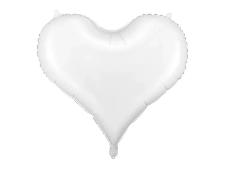  Balon foliowy Serce, 75x64,5 cm, biały