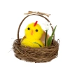 Dekoracje wielkanocne pudełko Kogucik w koszyku i skorupce 2 szt.
