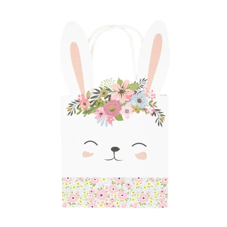 Torebki na prezenty w kształcie Zajączka z kwiatami , 1 szt.