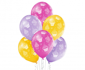 Balony Babeczki, 6 szt.