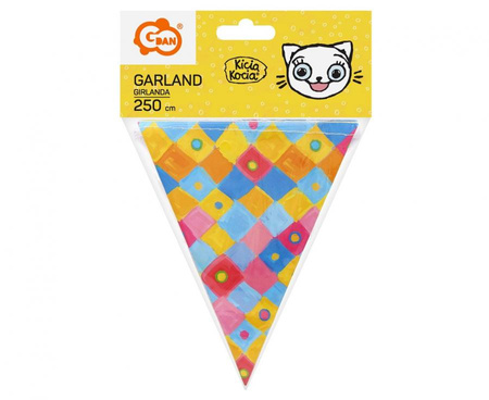 Girlanda flagi pap. Kicia Kocia (licencja), 2,5 m, 11 flag