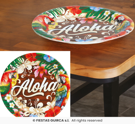 Talerzki Aloha 6szt, 23 cm