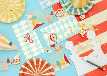 Zaproszenia Foka, 8.5x18.5 cm, mix