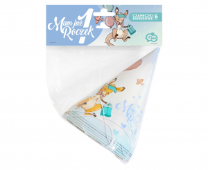 Czapeczki papierowe Kolekcja Roczek - Kangurek, 6 szt.