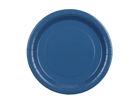 Talerzyki papierowe, granatowy, 23cm