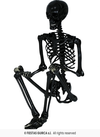 Dekoracja wisząca Szkielet Czarny, 90cm